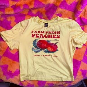 SHEIN Yellow Tee with Red Graphic